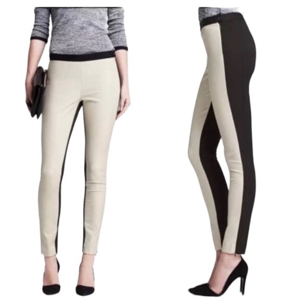 Banana Republic Faux Leather Two Tone Pants